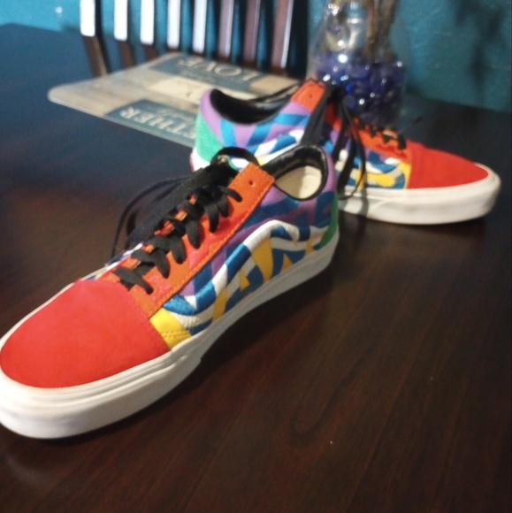 Vans Men's 9.5 Old Skool Statement Multi Block Sneakers Casual Shoes Bla… - Picture 7 of 11